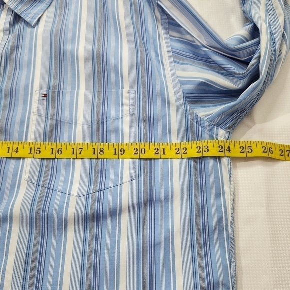 TOMMY Hilfiger Blue Stripes Dress Shirt - Picture 4 of 7